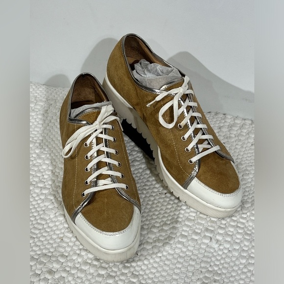 AQUATALIA Tan suede platform sneakers size 8 - Picture 6 of 10